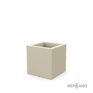 Кашпо Berkano Quarter 40 DB, тип дна: двойное, размер: 40x40x40см, цвет: Bone Brown, арт.220_049_12 – купить в Москве