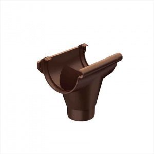 Водосточная система GALECO PVC 152/100мм, воронка желоба для трубы d130мм, ПВХ, цвет: шоколадный – купить в Москве