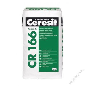 Эластичная полимерцементная гидроизоляционная масса Ceresit CR 166, компонент А - сухая смесь (мешок 24кг) – купить в Москве