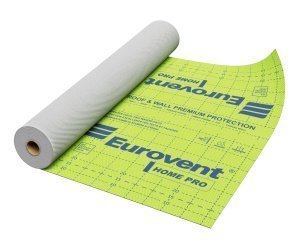 Супердиффузионная мембрана Eurovent Home PRO 135 г/м2 50х1,5 м зеленый/серый – купить в Москве
