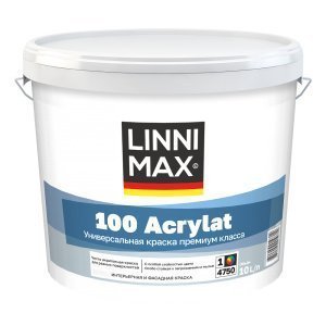 Краска водно-дисперсионная LINNIMAX 100 Acrylat Base1 белая 10 л – купить в Москве