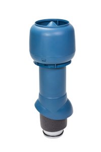Изолированный вентиляционный выход Vilpe с колпаком 125P/IS/500 синий RR35/RAL5007 – купить в Москве