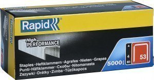Скобы тонкие RAPID тип 53, супертвердые, профессиональные, 4мм, 5000шт арт.23808700 – купить в Москве