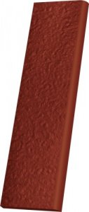 Клинкерная плитка Paradyz Natural цвет: Rosa Duro, поверхность: Структурная размер:  81х300х11мм цоколь прямой – купить в Москве