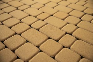 Тротуарная плитка Steingot Стандарт Классика желтый частичный прокрас 86/115/172х115х60 мм – купить в Москве