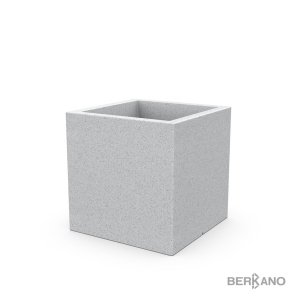 Кашпо Berkano Quarter 60, тип дна: одинарное, размер: 60x60x60см, цвет: White Granite, арт.220_051_25V – купить в Москве