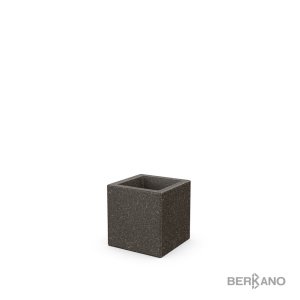 Кашпо Berkano Quarter 25 DB, тип дна: двойное, размер: 25x25x25см, цвет: Brown Granite, арт.220_047_26 – купить в Москве
