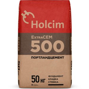 Портландцемент Holcim ExtraCEM 500 ЦЕМ II/А-Ш 42,5Н, цвет: серый (мешок 50кг) – купить в Москве