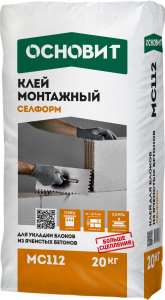 Клей монтажный Основит СЕЛФОРМ MC112, цвет: серый (мешок 20кг) – купить в Москве