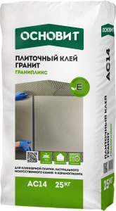 Клей для плитки Основит ГРАНИПЛИКС АС14, цвет: серый (мешок 25кг) – купить в Москве