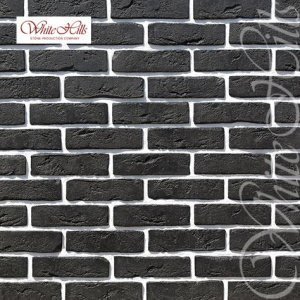 Искусственный камень плоский White Hills Лондон Брик 304-80 черный – купить в Москве