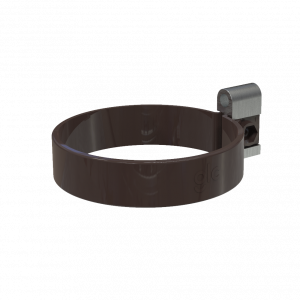 Водосточная система GLC PVC 152/100мм, хомут трубы d100мм, ПВХ, цвет: RAL8019-темно-коричневый – купить в Москве