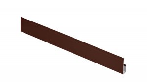 Металлический сайдинг AQUASYSTEM, G-планка, стальная, покрытие: PURAL, цвет: RAL8017-коричневый, длина: 2,0м – купить в Москве