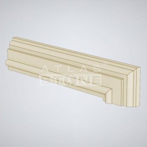 Декоративное изделие из бетона Atlas Stone (Атлас Стоун) цвет: 171, размер: 400х120х60мм, наличник правый Н-1п (угловой) – купить в Москве