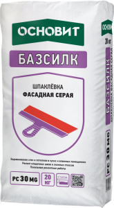 Шпатлевка Основит БАЗСИЛК PC-30 MG, цвет: серый (мешок 20кг) – купить в Москве
