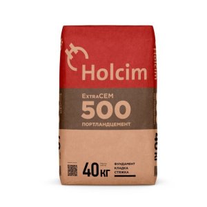 Портландцемент Holcim ExtraCEM 500 ЦЕМ II/А-Ш 42,5Н, цвет: серый (мешок 40кг), арт. – купить в Москве