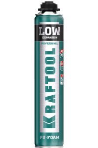 Пена KRAFTOOL KRAFTFLEX PROFI LOW профессиональная полиуретановая, для монтажного пистолета, всесезонная, SVS, 750 мл арт.41181_z01 – купить в Москве