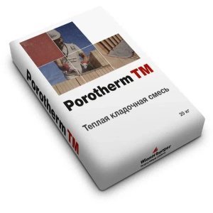 Теплый кладочный раствор Porotherm TM 20 кг – купить в Москве