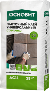 Клей для плитки Основит СТАРПЛИКС АС11, цвет: серый (мешок 5кг) – купить в Москве