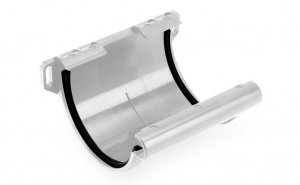 Водосточная система GLC PVC 152/100мм, соединитель желоба, ПВХ, цвет: RAL9010-белый – купить в Москве