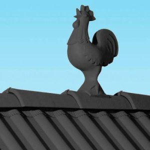 Использование для выделения акцентных деталей в оформлении верхнего покрытия дома