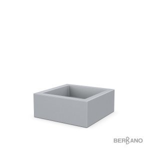 Кашпо Berkano Quarter 20 DB, тип дна: двойное, размер: 50x50x20см, цвет: Concrete Gray, арт.220_046_21 – купить в Москве
