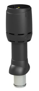 Изолированный вентиляционный выход Vilpe с колпаком FLOW 125P/IS/700 черный RR33/RAL9005 – купить в Москве