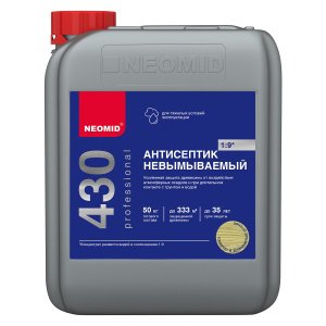 Антисептик невымываемый для защиты деревянных конструкций Neomid 430 Eco, цвет: тонирует древесину в оттенок зеленого цвета (фасовка 5кг) – купить в Москве