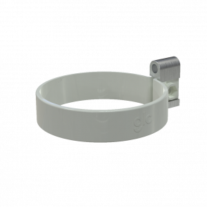 Водосточная система GLC PVC 152/100мм, хомут трубы d100мм, ПВХ, цвет: RAL9010-белый – купить в Москве