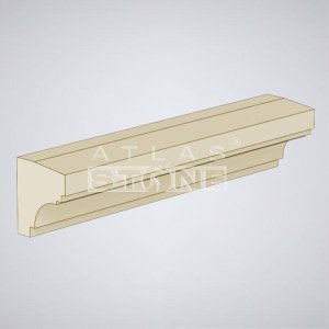 Декоративное изделие из бетона Atlas Stone (Атлас Стоун) цвет: 171, размер: 500х110х95мм, подоконник П-1 – купить в Москве