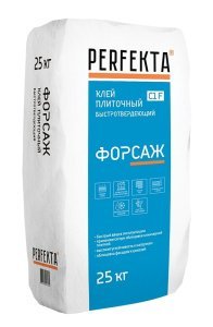 Клей для керамической плитки и керамогранита Perfekta Форсаж цвет: серый (мешок 25кг) – купить в Москве
