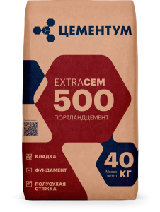 Портландцемент серый Цементум (Holcim) ExtraCEM 500 ЦЕМ II/А-И 42,5Б мешок 40кг – купить в Москве