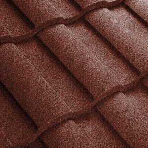 Композитная черепица гонт Metrotile MetroRoman бордо с посыпкой 1280х410 мм – купить в Москве