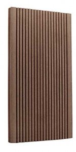 Террасная доска Terradeck Eco, односторонний профиль, шлифованная, размер: 155*28*6000мм, цвет: светло-коричневый – купить в Москве