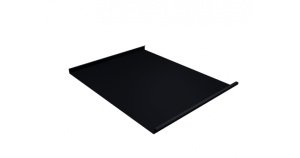 Фальцевая кровля штрипс Grand Line Двойной стоячий фальц RR 33 черный greencoat pural matt bt 1200/12500х563 мм – купить в Москве