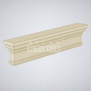 Декоративное изделие из бетона Atlas Stone (Атлас Стоун) цвет: 171, размер: 500х265х150мм, междуэтажный карниз левый К-2л (угловой) – купить в Москве