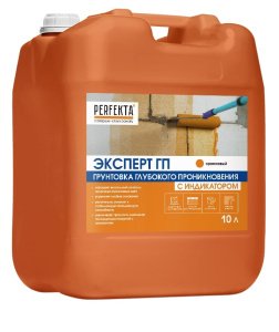 Грунтовка Perfekta Эксперт глубокого проникновения с индикатором цвет: оранжевый Канистра 10л – купить в Москве