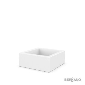 Кашпо Berkano Quarter 20 DB, тип дна: двойное, размер: 50x50x20см, цвет: Snow White, арт.220_046_03 – купить в Москве