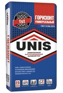 Наливной пол универсальный быстротвердеющий Unis Горизонт мешок 20 кг – купить в Москве