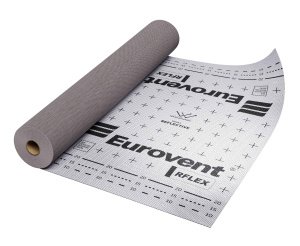 Супердиффузионная мембрана Eurovent Rflex 160 г/м2 50х1,5 м алюминий/серый – купить в Москве