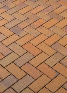 Брусчатка клинкерная Vandersanden Premium Oberlausitz Radeberg orange-blue multi coloured полный прокрас 200х100х45 мм – купить в Москве