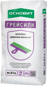 Шпатлевка финишная Основит ГРЕЙСИЛК РС31 G, цвет: серый (мешок 20кг) – купить в Москве