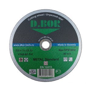 Отрезной диск по металлу METAL Standard A30S-BF, F41, 230x2,5x22,23, "D.BOR", арт.F41-MS-230-25-22 – купить в Москве