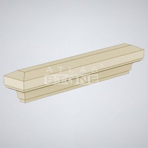 Декоративное изделие из бетона Atlas Stone (Атлас Стоун) цвет: 171, размер: 500х110х95мм, подоконник левый П-1л (угловой) – купить в Москве