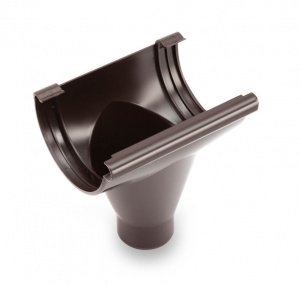 Водосточная система GALECO PVC124 воронка 110/80 мм, ПВХ, цвет: RAL8019-темно-коричневый – купить в Москве
