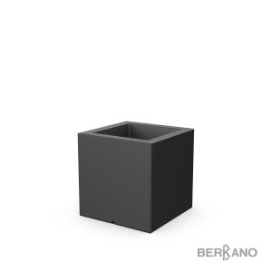 Кашпо Berkano Quarter 40 DB, тип дна: двойное, размер: 40x40x40см, цвет: Coal Black, арт.220_049_00 – купить в Москве