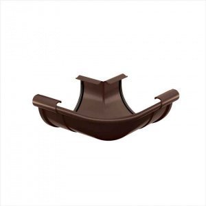 Водосточная система GALECO PVC 152/100(80)мм, внешний угол желоба 90гр., с усиленным уплотнит.элементом и темп.шкалой, ПВХ, цвет: шоколадный – купить в Москве
