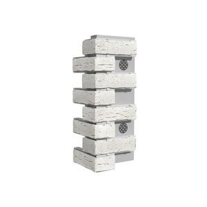 Фасадная термопанель угловая White Hills Сити Брик 230/350х645х72 мм Y375-05/60-1 белый – купить в Москве