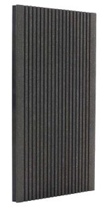 Террасная доска Terradeck Eco, односторонний профиль, шлифованная, размер: 155*28*3000мм, цвет: черный – купить в Москве