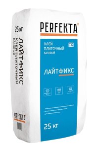 Клей для керамической плитки и керамогранита Perfekta Лайтфикс, цвет: серый (мешок 25кг) – купить в Москве